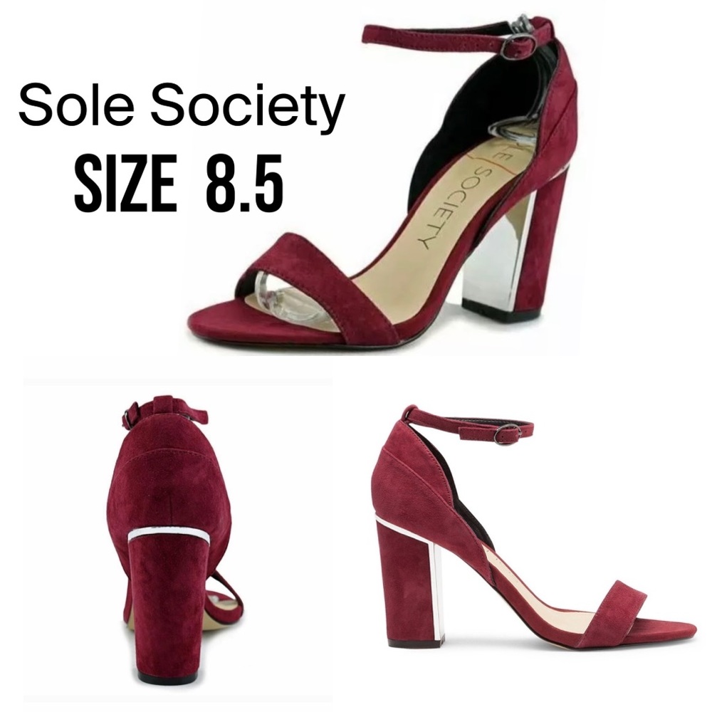 NWT Sole Society Paden Womens Burgundy Pumps Suede